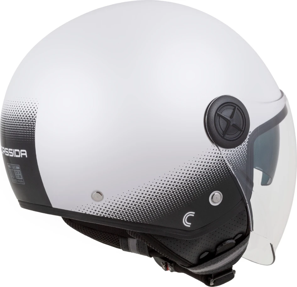 Motociklo šalmas Cassida Handy Plus baltas/juodas