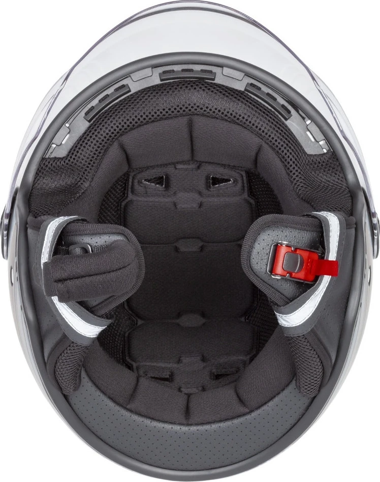 Motociklo šalmas Cassida Handy Plus Linear, perlamutrinė matinė mėlyna / tamsiai mėlyna