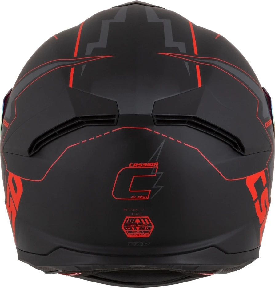 Motociklo šalmas Cassida Integral GT 2.1 Flash matinė juoda / metalinė raudona / tamsiai pilka