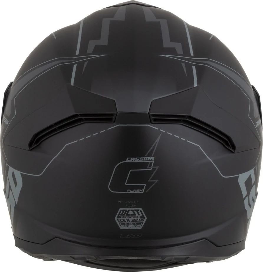 Motociklo šalmas Cassida Integral GT 2.1 Flash, matinė juoda / tamsiai pilka