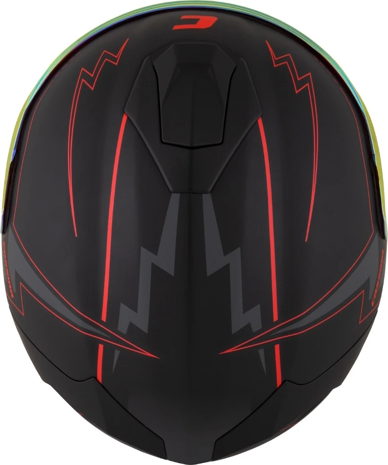 Motociklo šalmas Cassida Integral GT 2.1 Flash matinė juoda / metalinė raudona / tamsiai pilka
