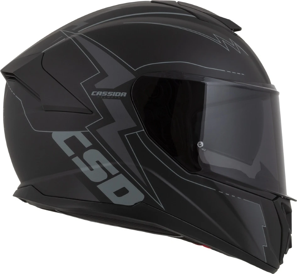 Motociklo šalmas Cassida Integral GT 2.1 Flash, matinė juoda / tamsiai pilka