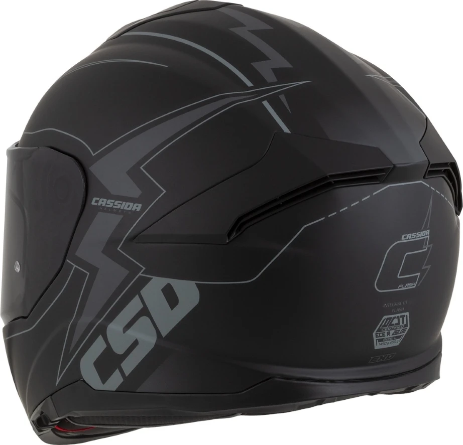 Motorcycle Helmet Cassida Integral GT 2.1 Flash Matte Juodas/Dark Gray