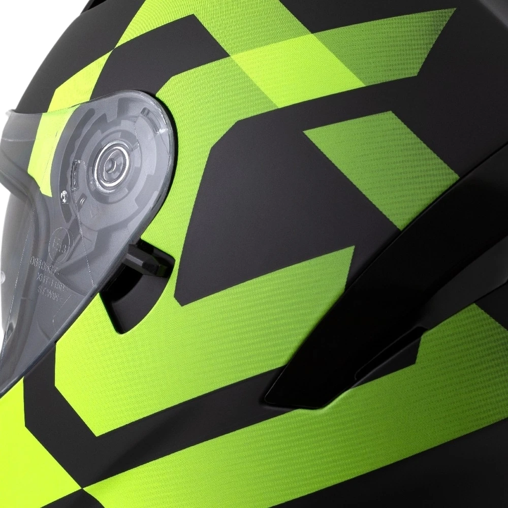 Motociklo šalmas Cassida Orbit Grind matinis juodas / fluorescencinis geltonas