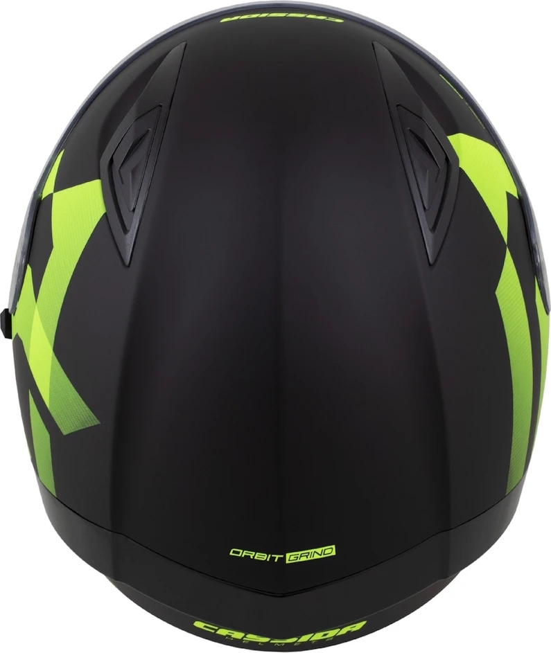 Motociklo šalmas Cassida Orbit Grind matinis juodas / fluorescencinis geltonas