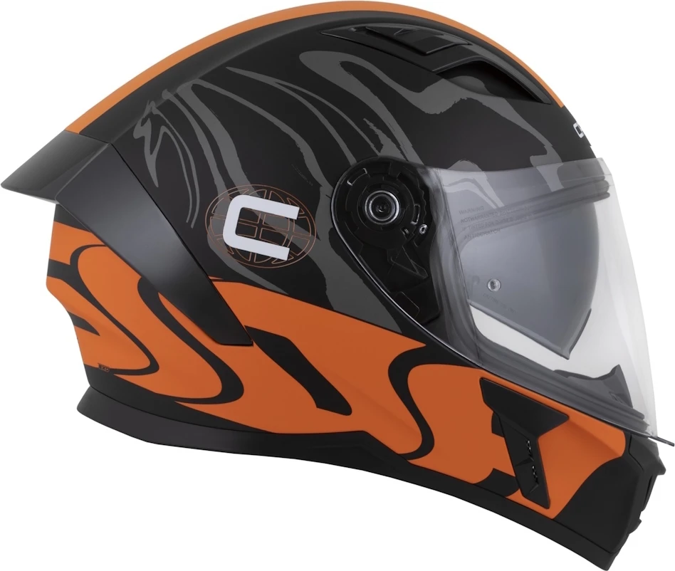 Motociklo šalmas Cassida Orbit Multivers matinė juoda/oranžinė/pilka/balta