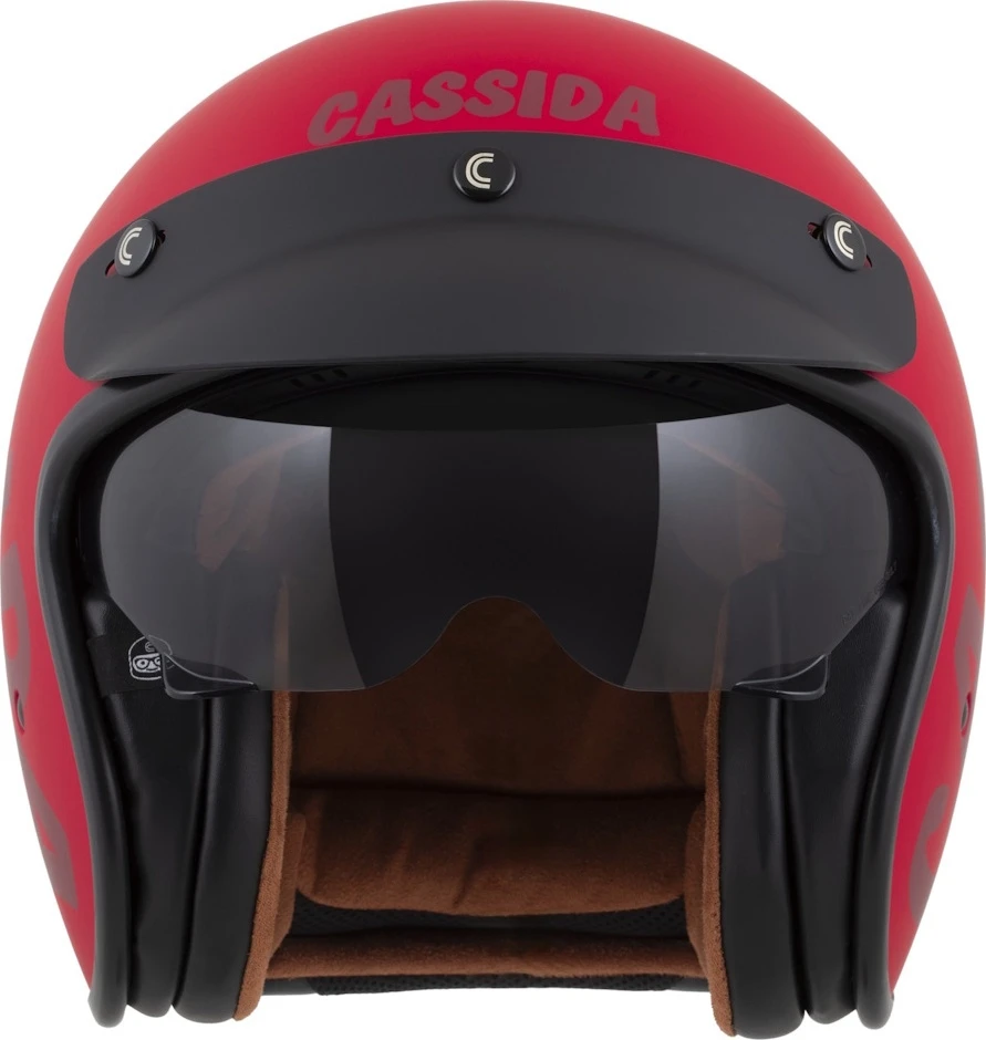 Motociklo šalmas Cassida Oxygen Gear 2.0 matinis raudonas / tamsiai raudonas 2025