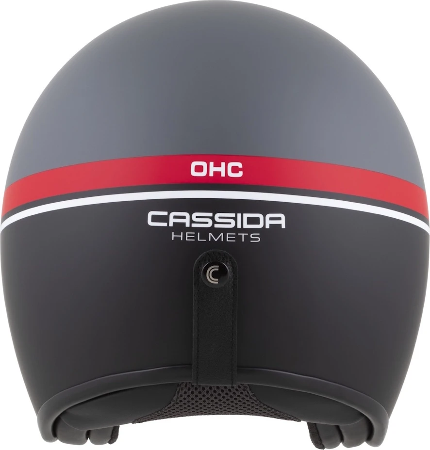 Motociklo šalmas Cassida Oxygen Jawa OHC 2.0 matinis pilkas/raudonas/juodas/baltas