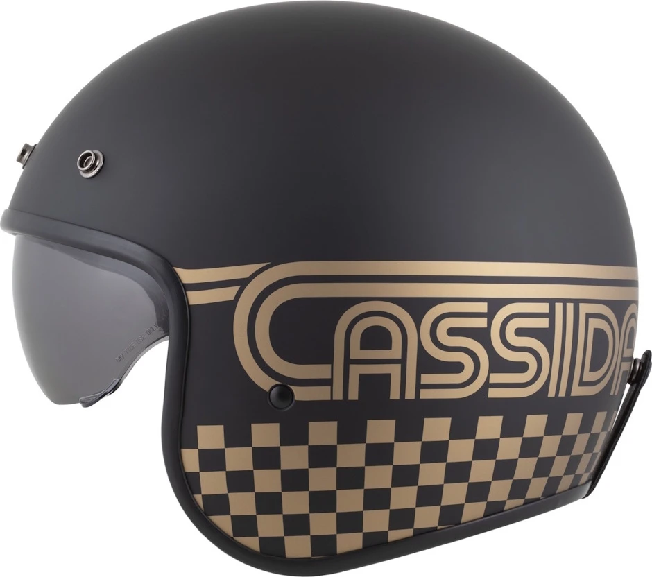 Motociklo šalmas Cassida Oxygen Rondo 2.0 matinis juodas/auksinis