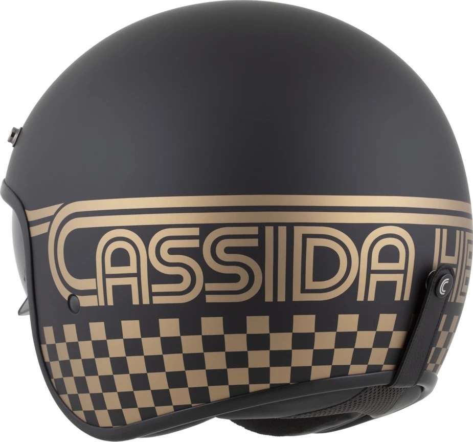 Motociklo šalmas Cassida Oxygen Rondo 2.0 matinis juodas/auksinis