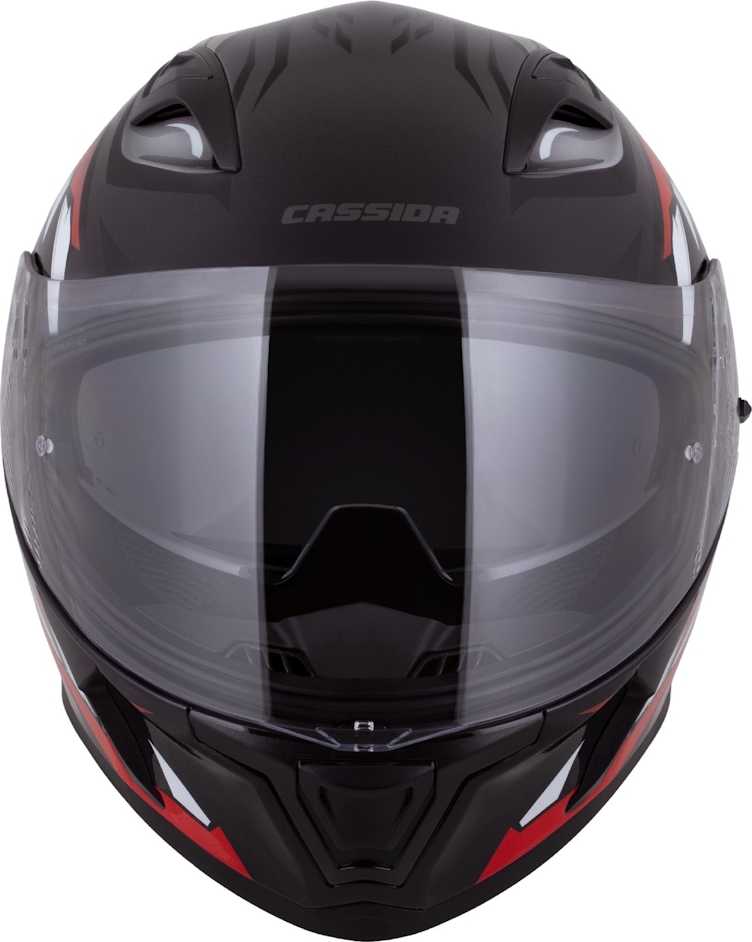 Motociklo šalmas Cassida Orbit StriX raudonas/pilkas/baltas/juodas
