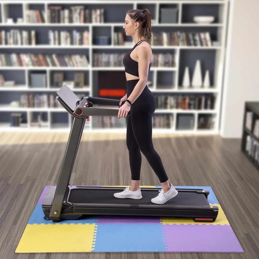 Sudedamas kilimėlis treniruotėms One Fitness MP10 geltonas-mėlynas-purpurinis, 60x60x1.0cm (9 dalių)