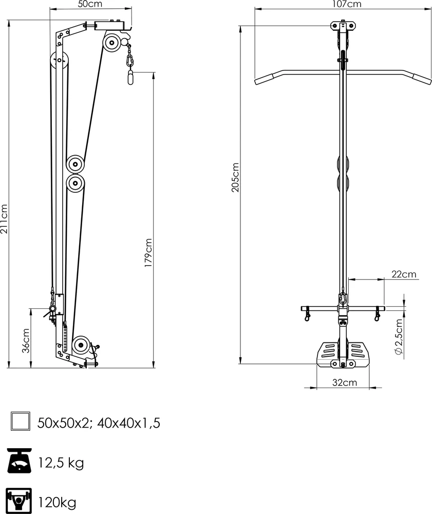 Jėgos narvas MS-W107 2.0 Marbo Sport