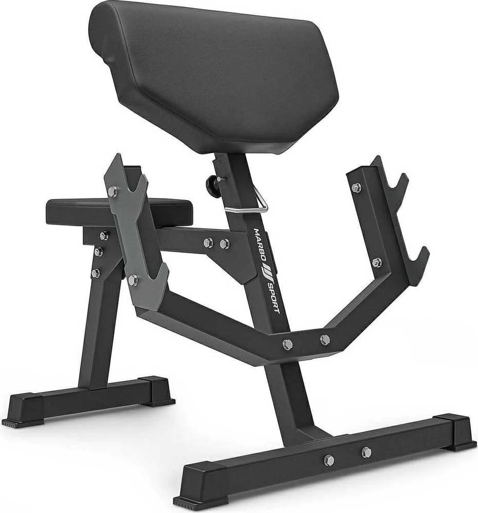 MS6_2.0 | dvipusis suoliukas + portaliniai stovai + Scott suoliukas (maldos baras) su atramos reguliavimu - "Marbo Sport
