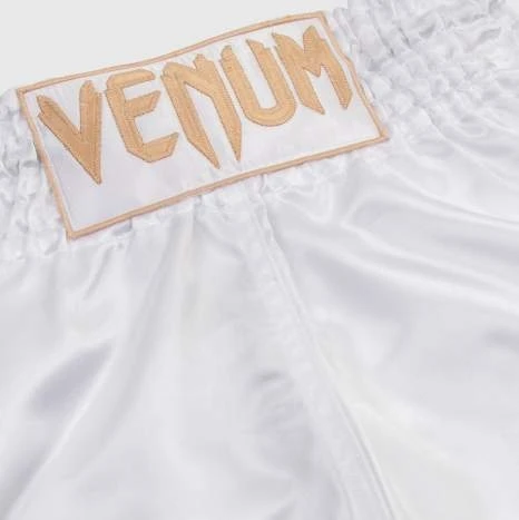 Muay Thai šortai Venum Classic – balti/auksiniai