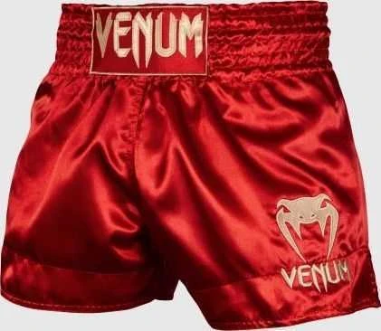 Muay Thai šortai Venum Classic - Bordo/Auksinė