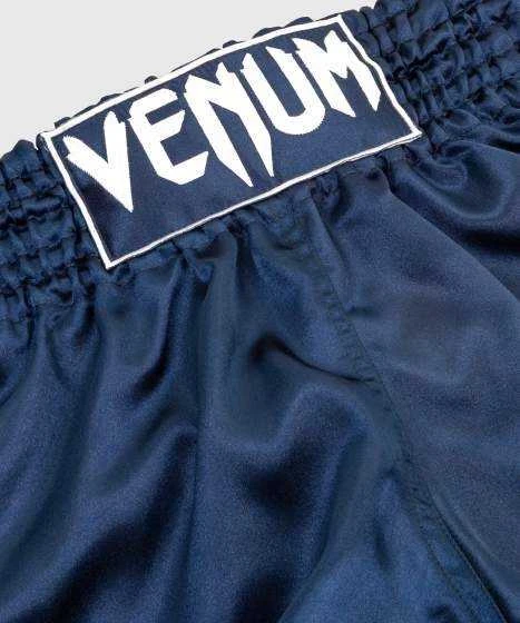 Muay Thai šortai Venum Classic – tamsiai mėlyni/balti