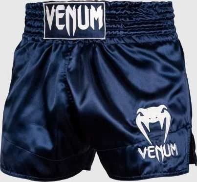 Muay Thai šortai Venum Classic - Navy Mėlyna/Baltas