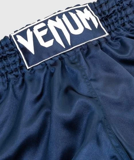 Muay Thai šortai Venum Classic – tamsiai mėlyni/balti