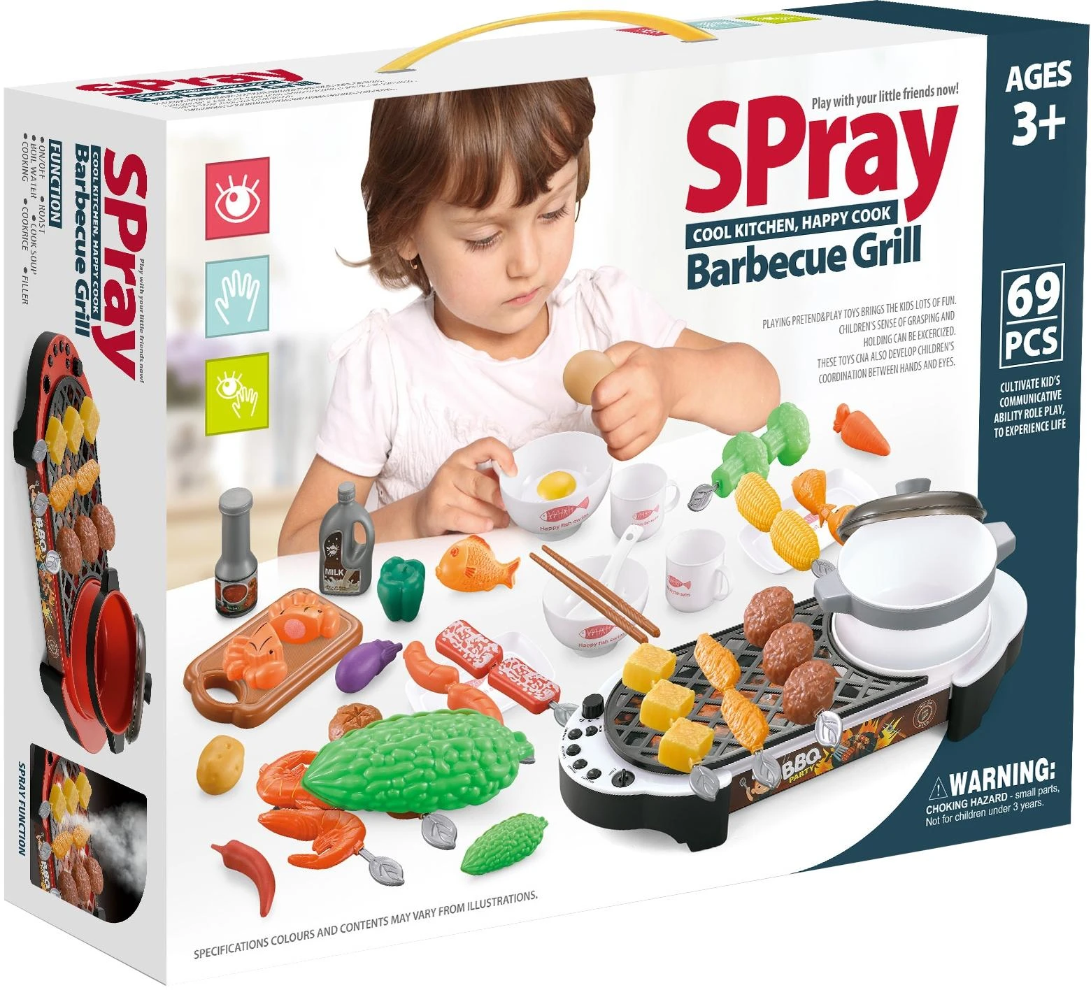 Multistore Mini grilis EcoToys su virtuvės aksesuarais