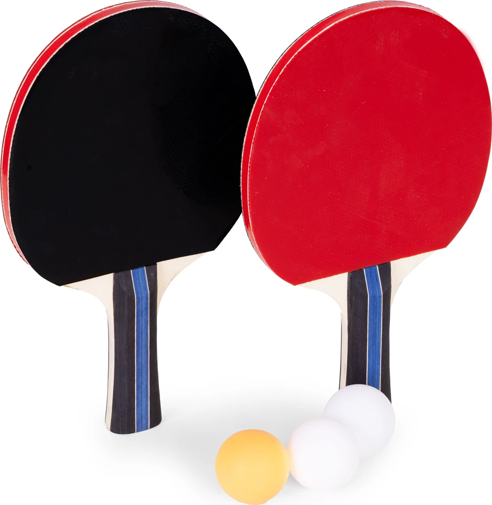 Ecotoys Stalo teniso rinkinys: 2 raketės + 3 kamuoliukai