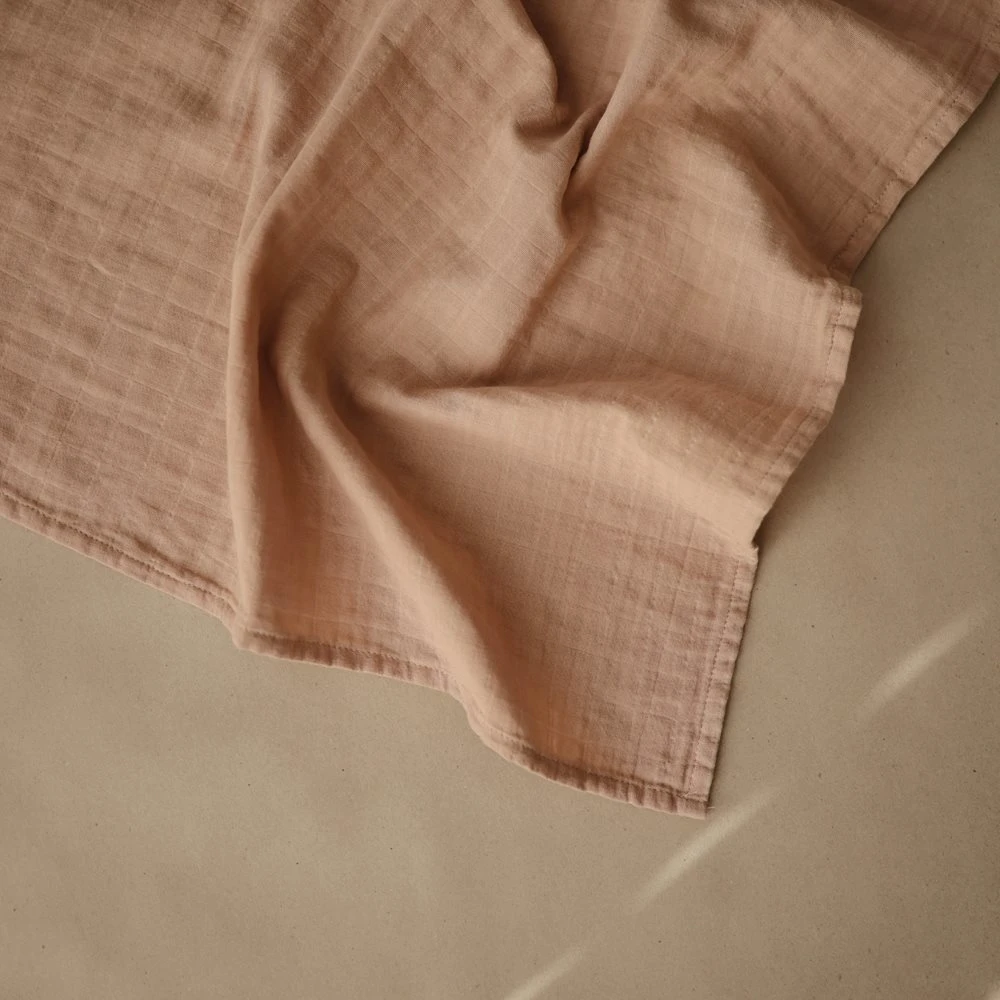 Mushie muslino vystyklai iš organinės medvilnės Blush (3 vnt.)