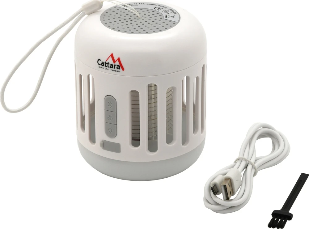 Muzikos grotuvas, žibintuvėlis + UV vabzdžių gaudyklė Cattara