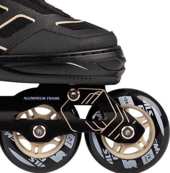 Riedučiai Nils Extreme NA14174 juodi-smėlio sp. - PU76 mm/82A (M 35-38)
