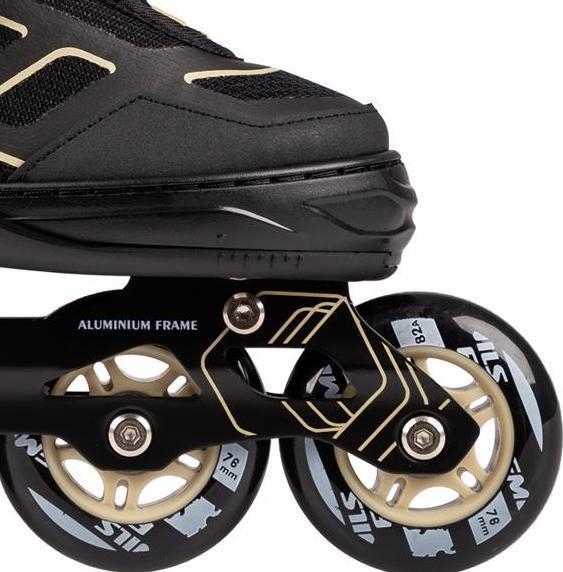 Riedučiai Nils Extreme NA14174 juodi-smėlio sp. - PU70 mm/82A (S 31-34)