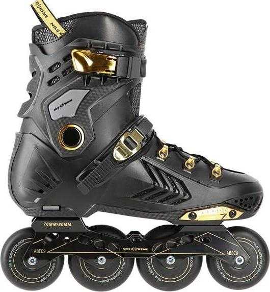 Slalomo riedučiai Nils Extreme NA20002 juodi-auksiniai - 39