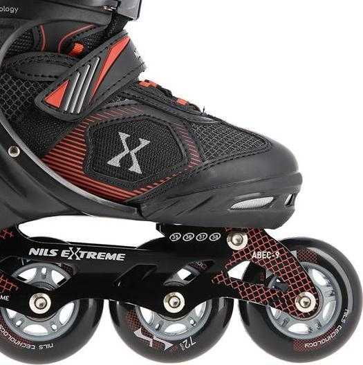 Riedučiai Nils Extreme NA9080 juodi-žali - |PU76 mm/82A L(39-42)|