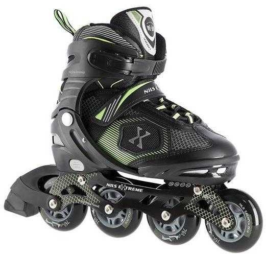 Riedučiai Nils Extreme NA9080 juodi-žali - |PU76 mm/82A L(39-42)|