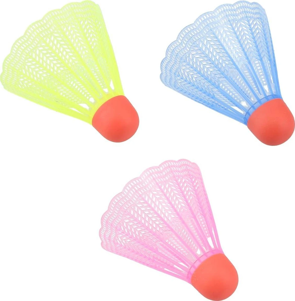 Nailoniniai badmintono plunksniukai Nils NBL6013, įvairiaspalviai, 3 vnt.