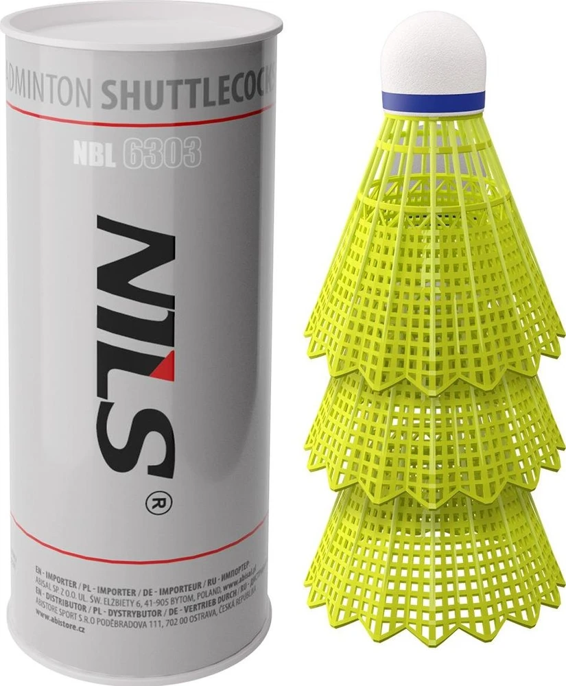 Nailoniniai badmintono plunksniukai Nils NBL6303, 3 vnt.