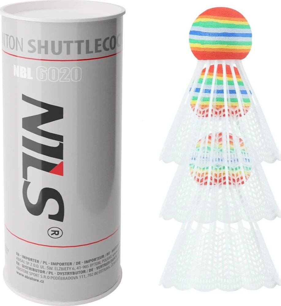 Nailoniniai badmintono plunksniukai Nils NBL6020, 3 vnt.