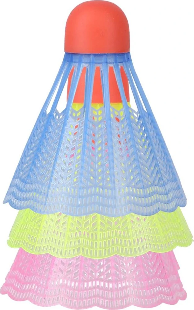 Nailoniniai badmintono plunksniukai Nils NBL6013, įvairiaspalviai, 3 vnt.