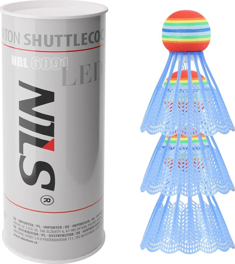 Plunksniukai NILS NBL6091 nailoniniai su LED, 3 vnt.