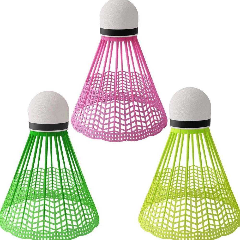 Nailoniniai badmintono plunksniukai Nils NBL6103, įvairiaspalviai, 3 vnt.