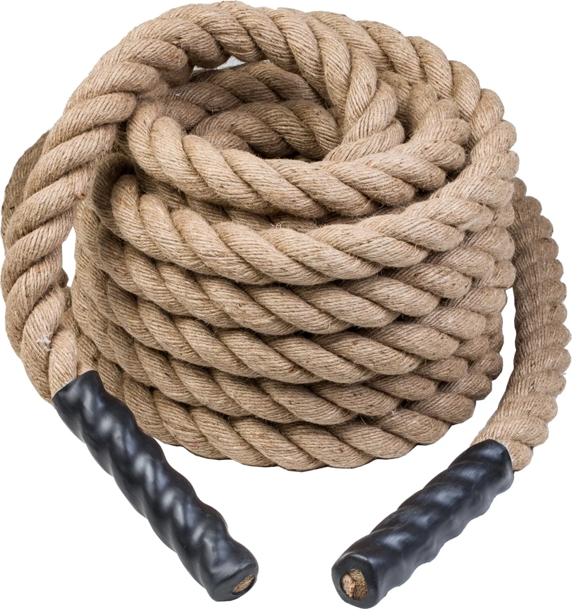 Natūrali jėgos-kovos virvė iš sizalio inSPORTline Waverope Base 15m 50mm 15,8kg