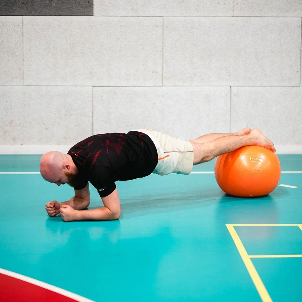 Naujas oranžinis gimnastikos kamuolys HMS YB02, 55 cm