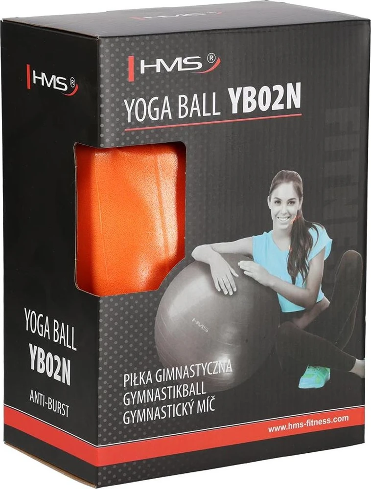 Naujas oranžinis gimnastikos kamuolys HMS YB02, 55 cm