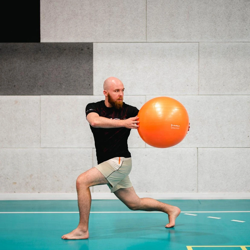 Naujas oranžinis gimnastikos kamuolys HMS YB02, 55 cm