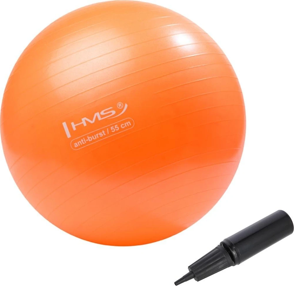 Naujas oranžinis gimnastikos kamuolys HMS YB02, 55 cm