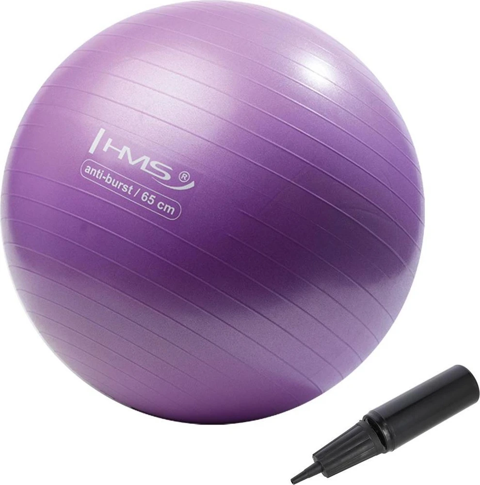 Naujas violetinis gimnastikos kamuolys HMS YB02, 65 cm
