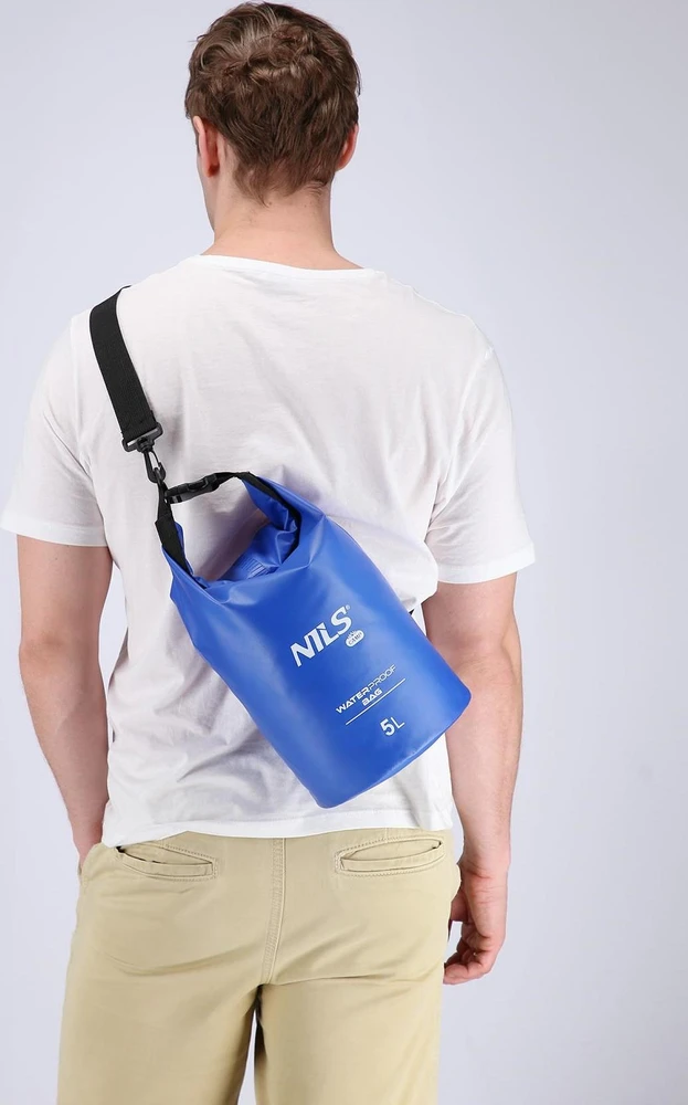 Nils Camp NC1703 vandeniui atsparus krepšys, mėlynas, 5 l