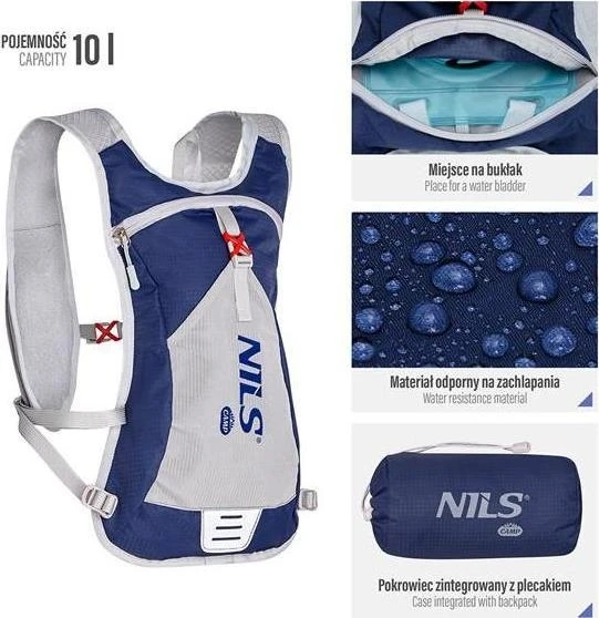 Bėgimo kuprinė Nils Camp Tripper NC1708, mėlyna, 10 l