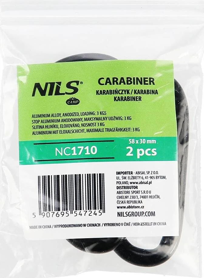 Karabinų komplektas NILS Camp NC1710, 2 vnt.