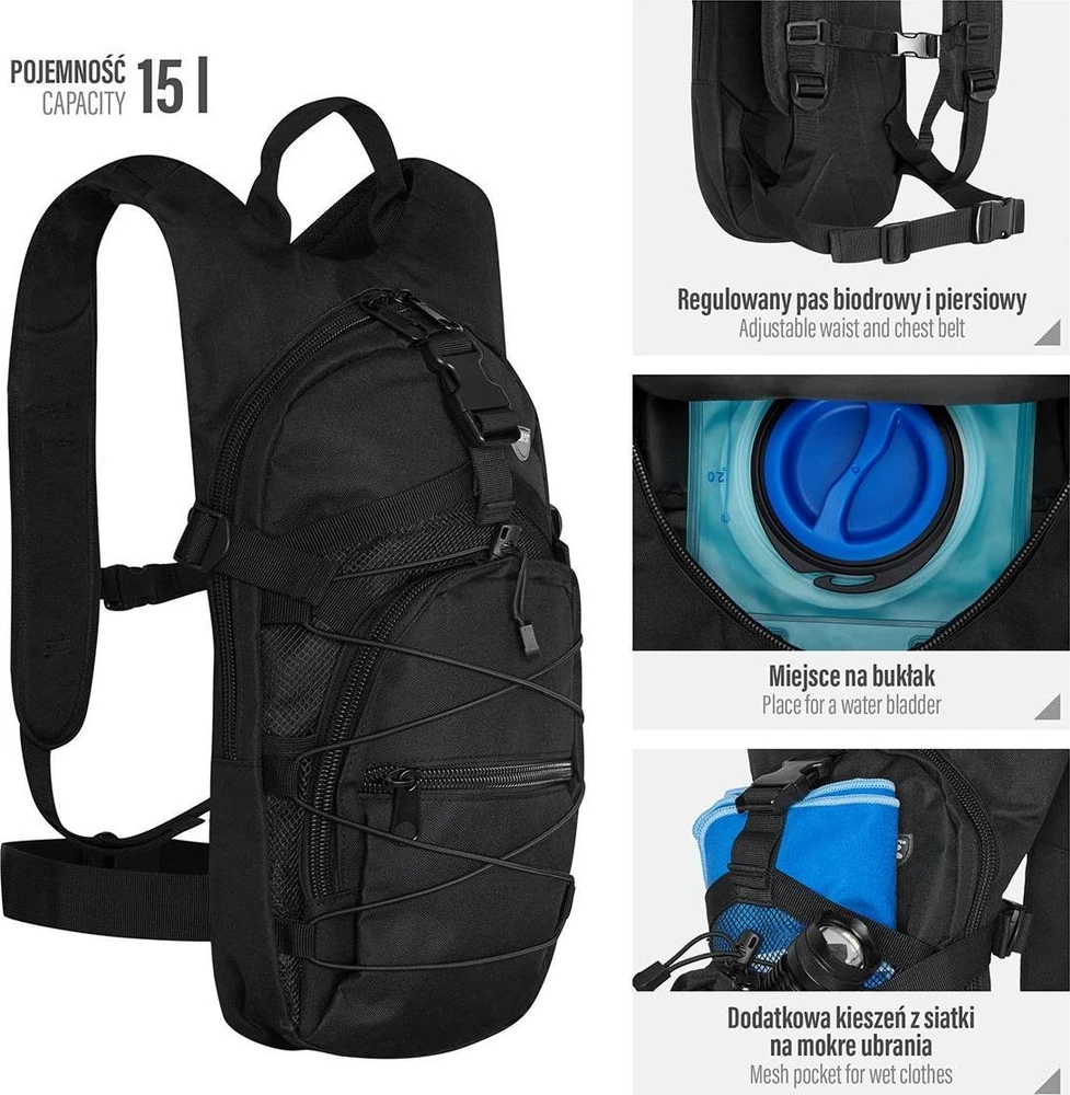NC1732 Juodas BACKPACK NILS CAMP