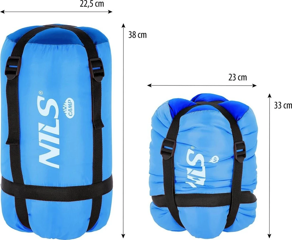 NC2007 Mėlynas SLEEPING BAG JUNIOR NILS CAMP