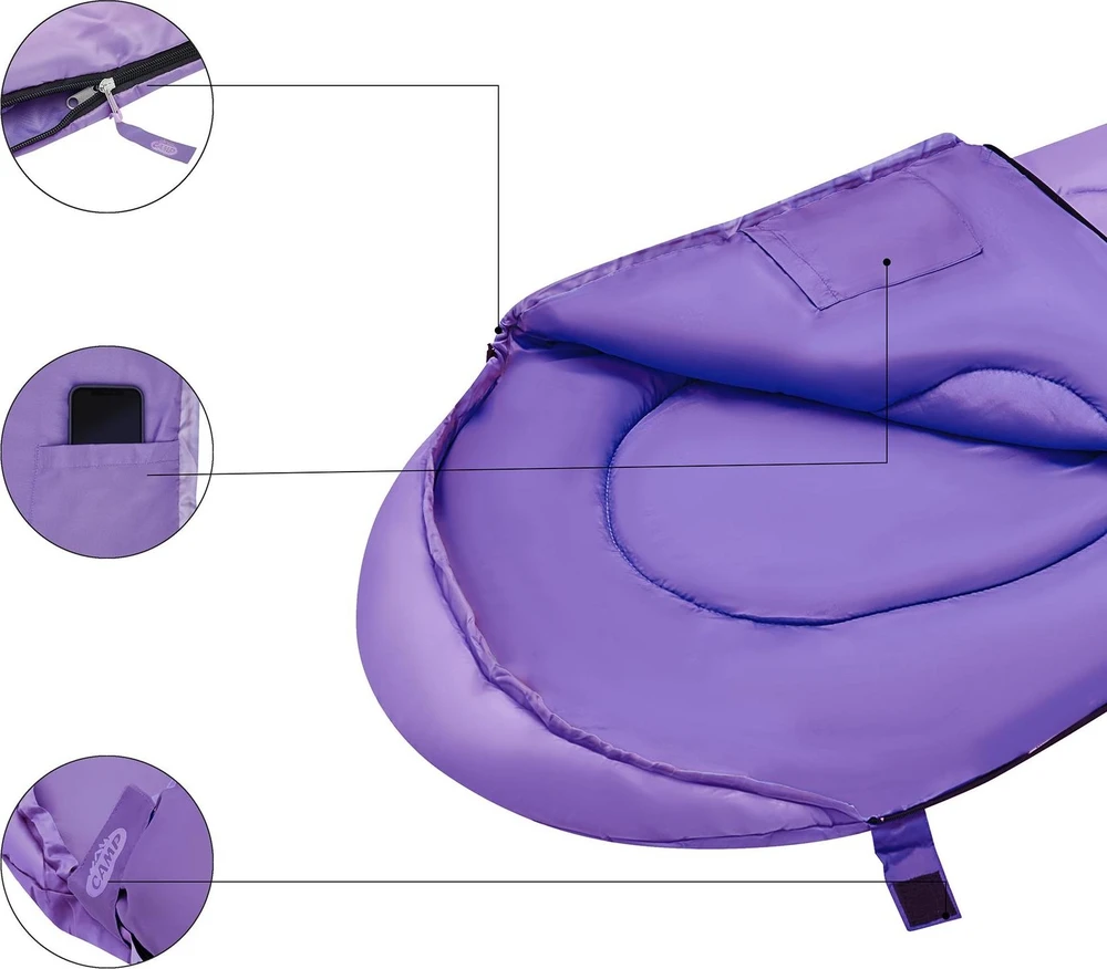 Nils Extreme NC2007 PURPLE JUNIOR SLEEPING BAG NILS CAMP